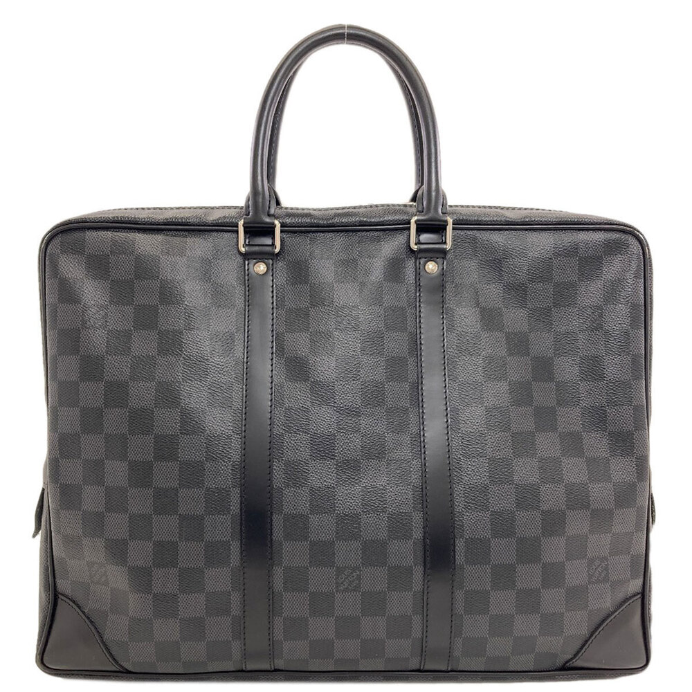 Louis Vuitton Damier Business Canvas Porte Bag documents Jour Brown